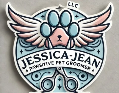 Original Jessica-Jean Pawsitive Pet Groomer LLC winged paw logo